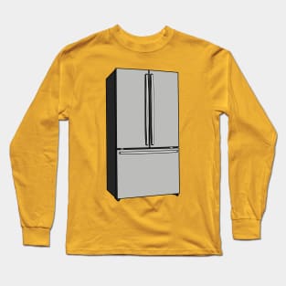 French door refrigerator cartoon illustration Long Sleeve T-Shirt